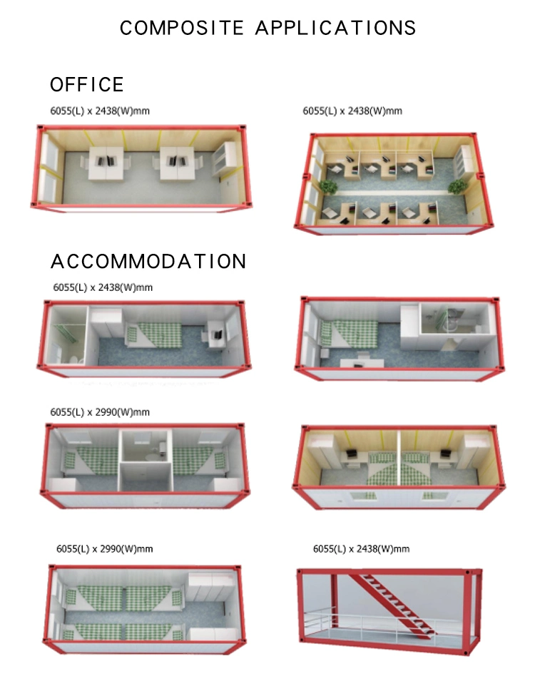 Prefab Modified Module Box Container 40FT Office Living House Prefabricated Building Prefab House