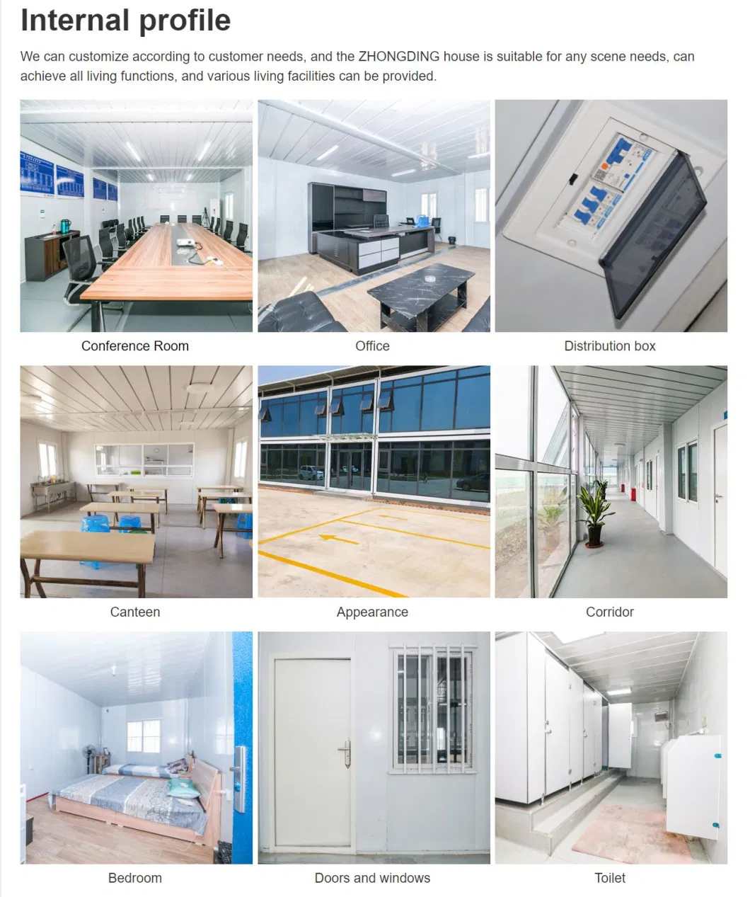 Container House for Office Accommodation Camp Prefabricated Folding Container House